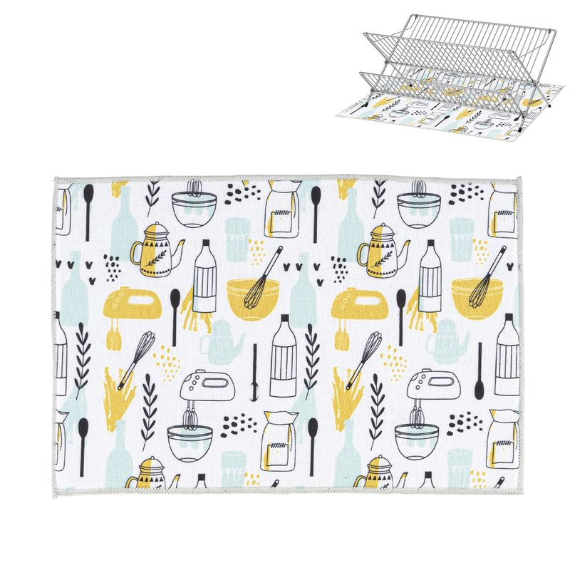 ALFOMBRILLA ESCURREPLATOS 45X30 UTENSILIOS
