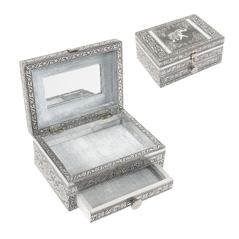 JOYERO 1 CAJON METAL PLATA