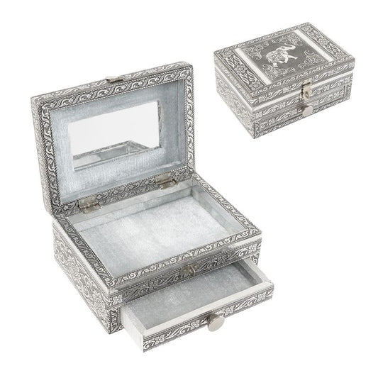 JOYERO 1 CAJON METAL PLATA