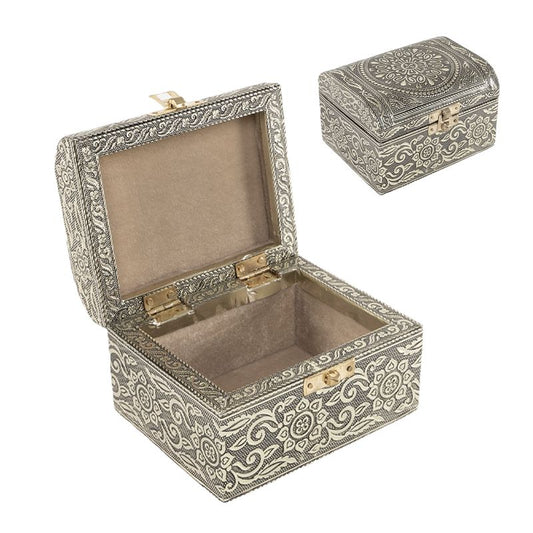 JOYERO CAJA METAL CHAMPAGNE