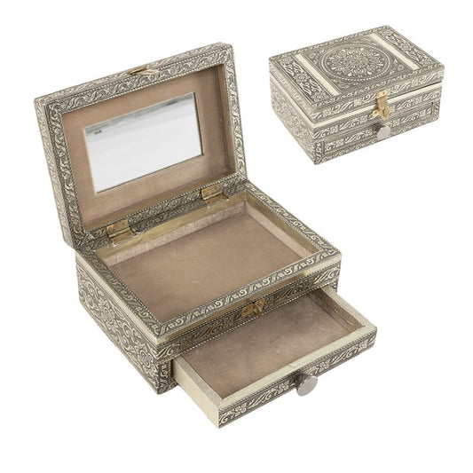 JOYERO 1 CAJON METAL CHAMPAGNE