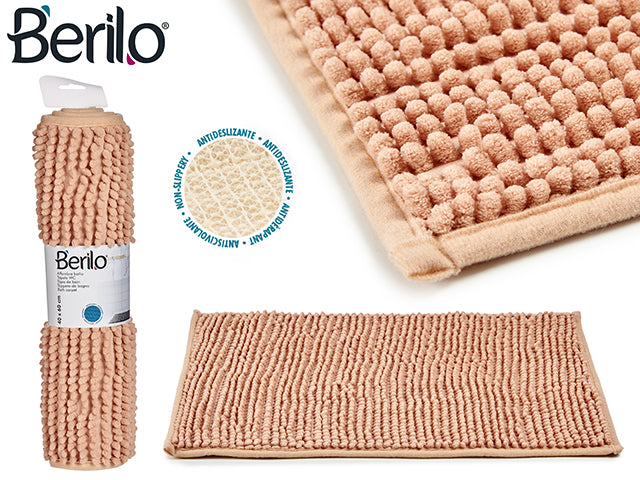 ALFOMBRA ANTIDESLIZANT PELO CORTO 40X60CM BEIGE CL