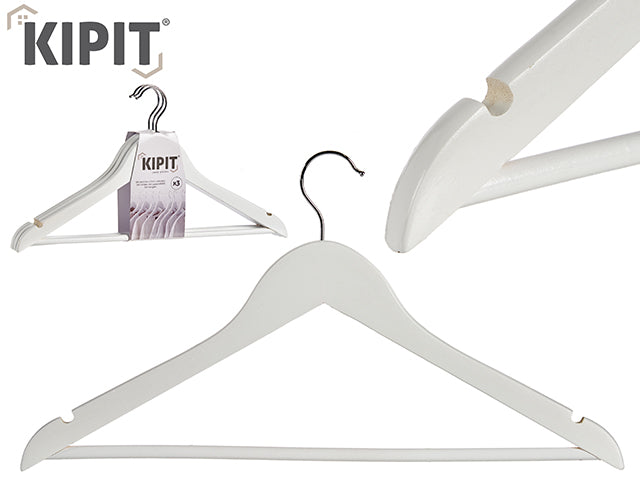 SET 3 PERCHAS MADERA BLANCA