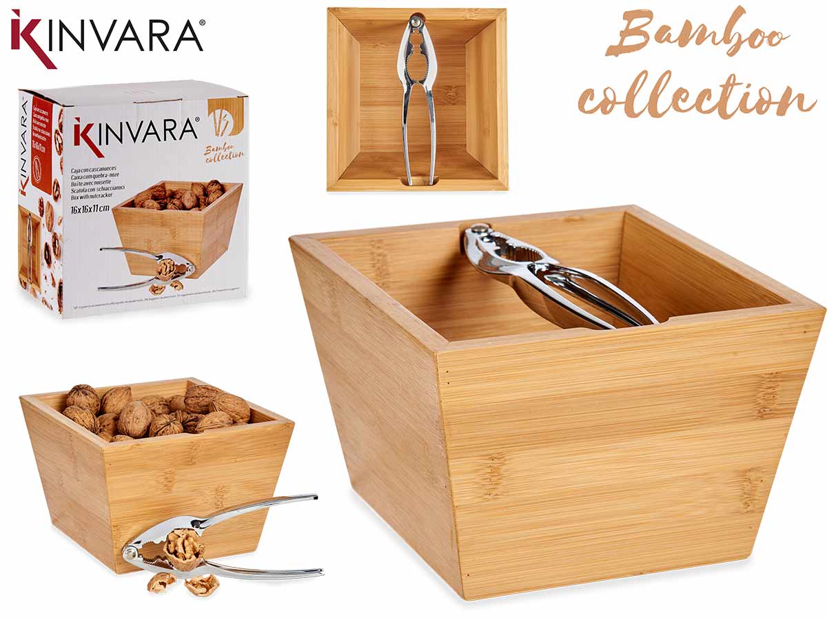 CAJA BAMBU CON CASCANUECES 16CM