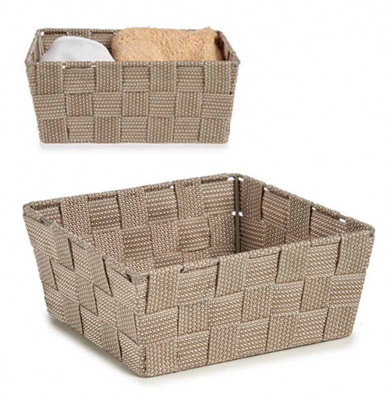 CESTA RECTANGULAR SIN ASAS NATURAL PEQUEÑA