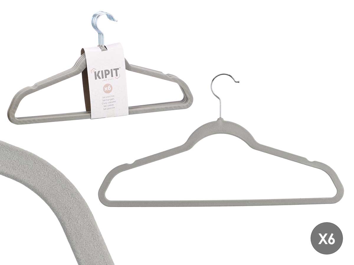 SET 6 PERCHAS GRIS