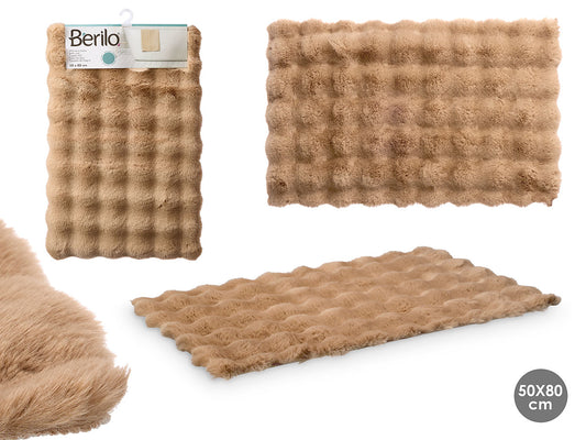 ALFOMBRA BAÑO MARRON