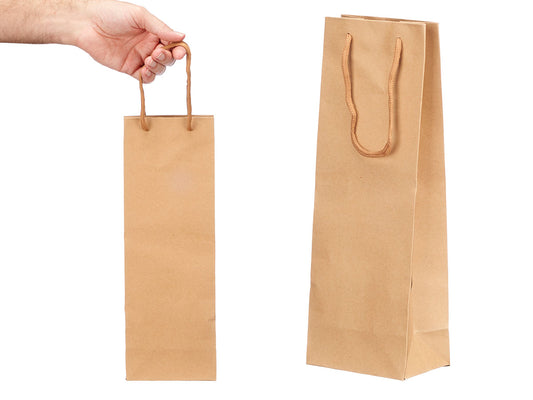 BOLSA VINO KRAFT CUADRADA LISA