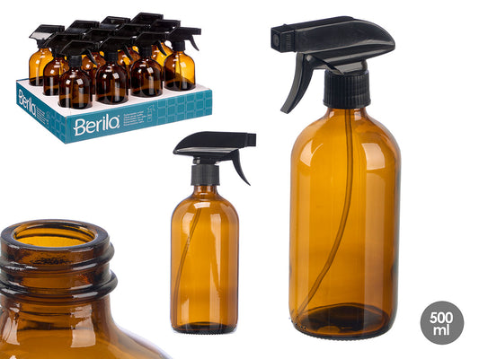 PULVERIZADOR CRISTAL REDONDO MARRON 500ML