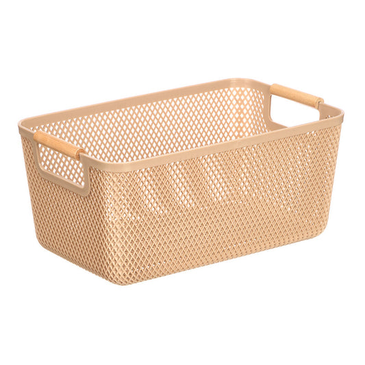 CESTA ASA BAMBU BEIGE 32X20,5CM