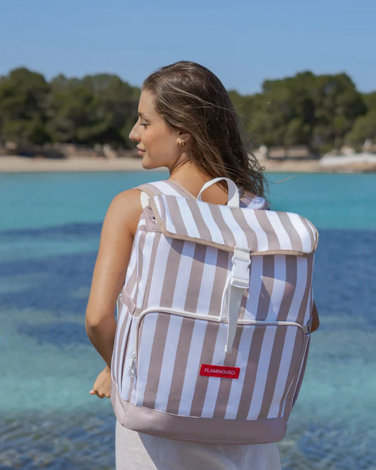 MOCHILA NEVERA TERMICA BEIGE 25L