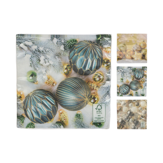 SERVILLETAS NAVIDEÑAS 16UDS