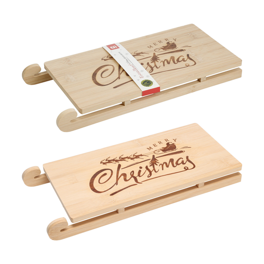 PLATO BAMBU TRINEO NAVIDAD