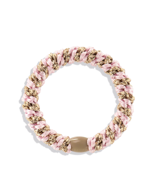 KKNEKKI LIGHT PINK-BEIGE GLITTER STRIPE
