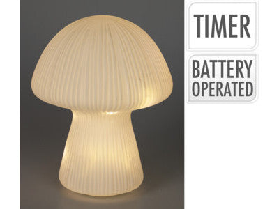 LAMPARA SETA LED BLANCA 19X25CM