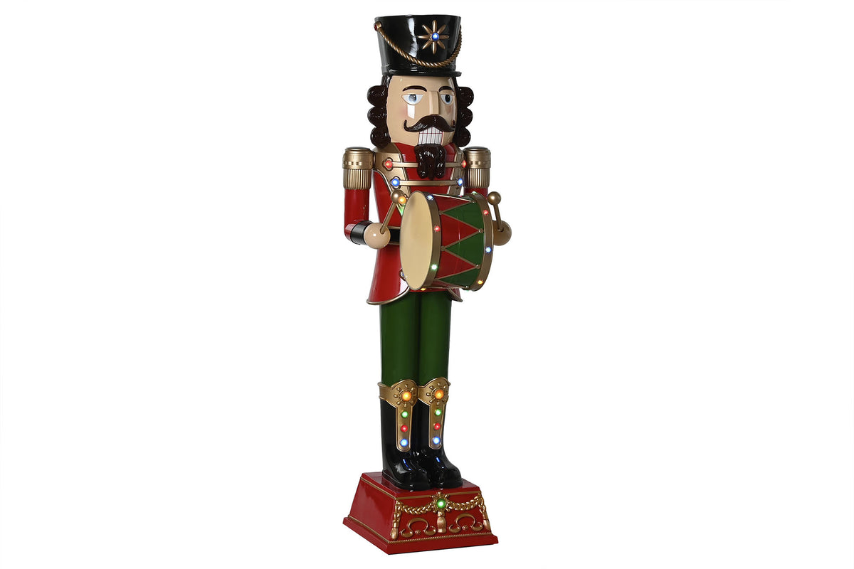 CASCANUECES NAVIDAD RESINA CON LED MUSICAL 122CM
