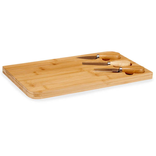 SET TABLA BAMBU CON 3 UTENSILIOS