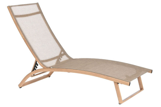 SET 2 TUMBONAS ALUMINIO RATAN SINTETICO 192X63X97 NATURAL