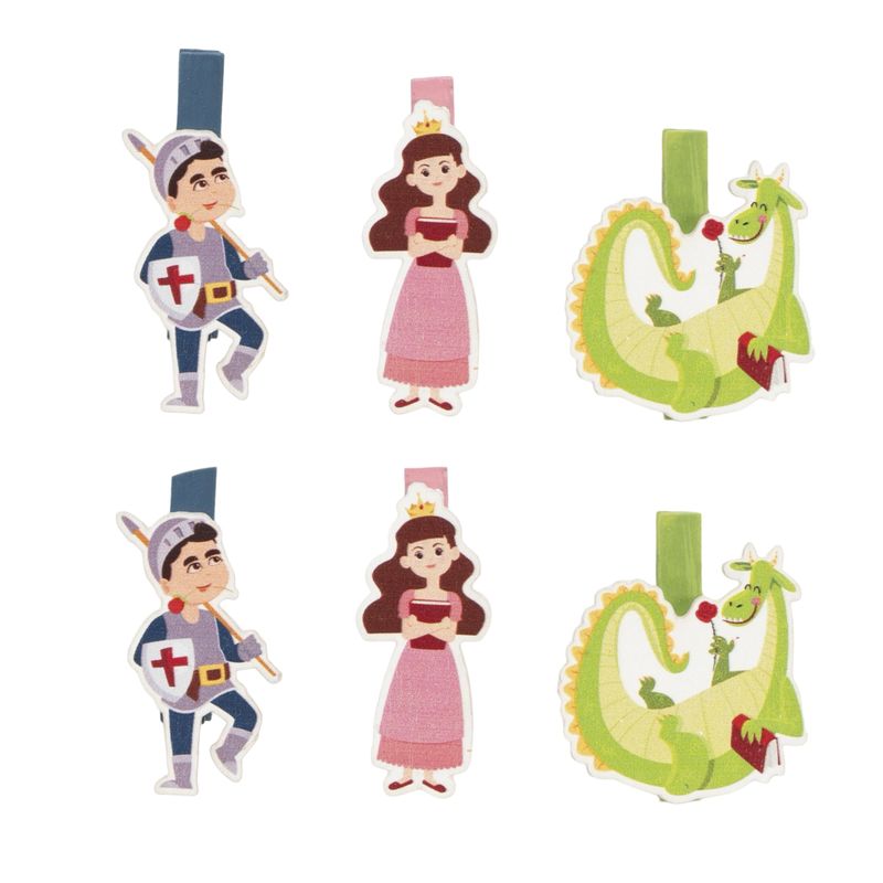 JUEGO DE 6 PINZAS SANT JORDI