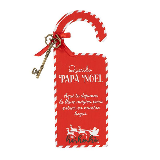 COLGADOR PARA PUERTA CON LLAVE PAPA NOEL