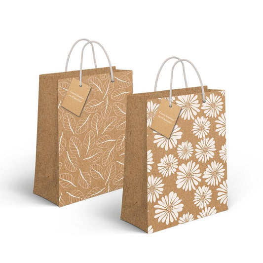 BOLSA PAPEL CRAFT HOJAS S