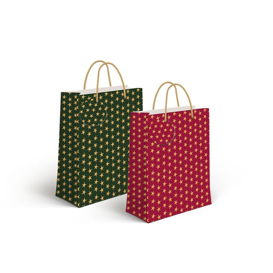 BOLSA PAPEL S ESTRELLAS NAVIDAD