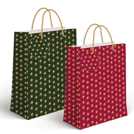 BOLSA PAPEL XL ESTRELLAS NAVIDAD