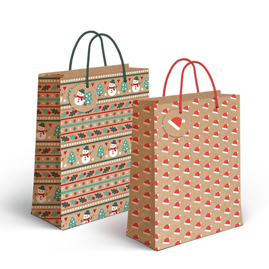 BOLSA PAPEL L CRAFT NAVIDAD