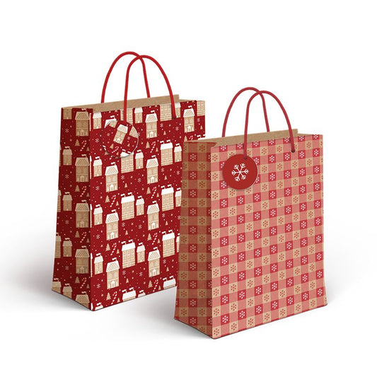 BOLSA PAPEL M CRAFT NAVIDAD