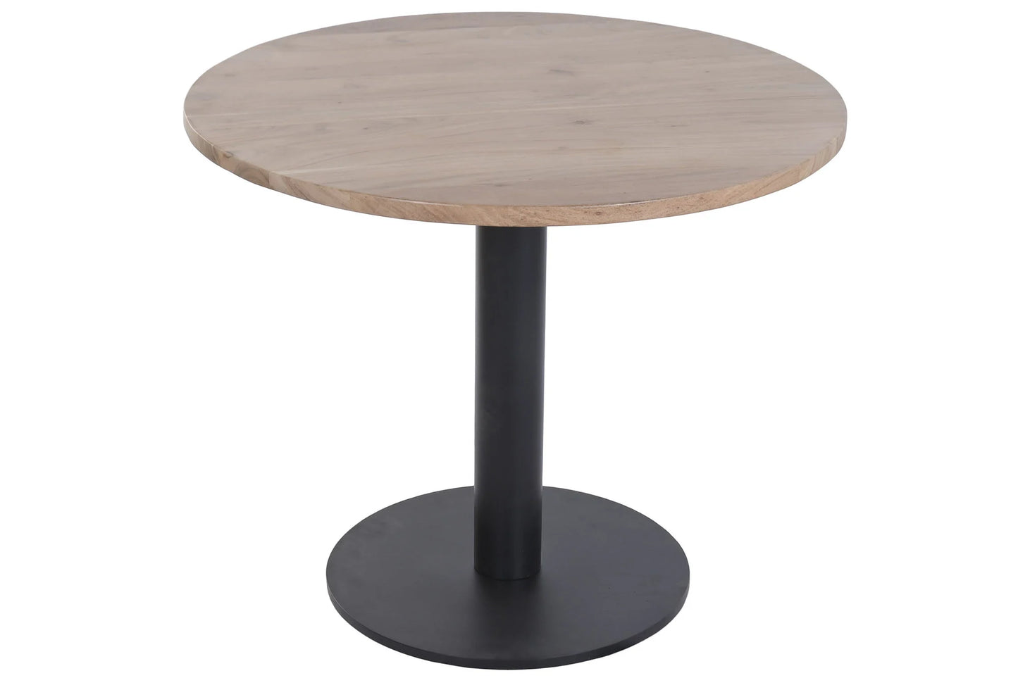 MESA REDONDA COMEDOR ACACIA METAL 90X90X76