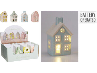 CASITA DECORATIVA PASTEL CON LUZ