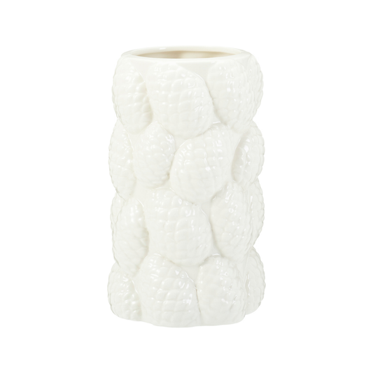 JARRON PIÑA 18CM BLANCO