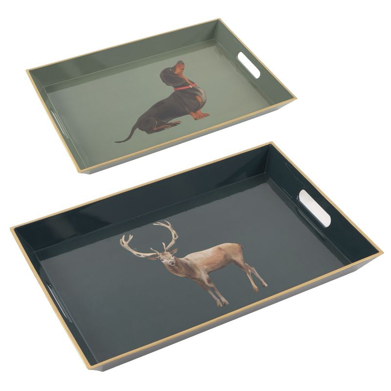 BANDEJA CON ASAS CIERVO / TECKEL