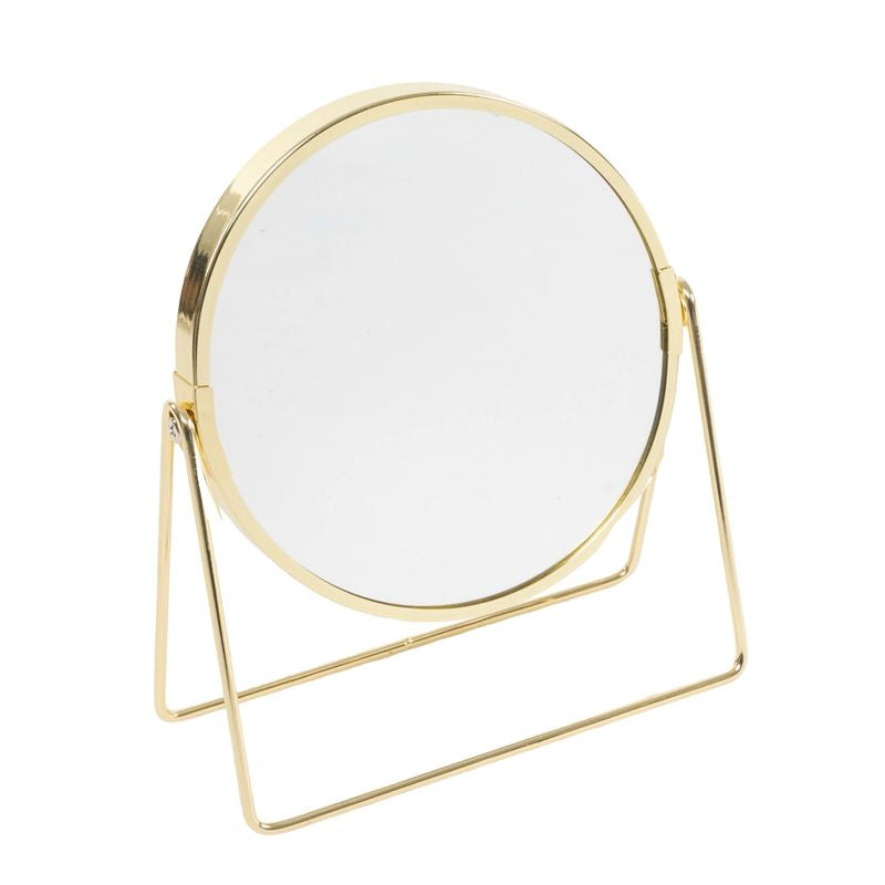 ESPEJO SOBREMESA 2 AUMENTOS DORADO