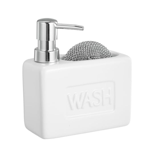 DISPENSADOR JABON CON ESTROPAJO WASH