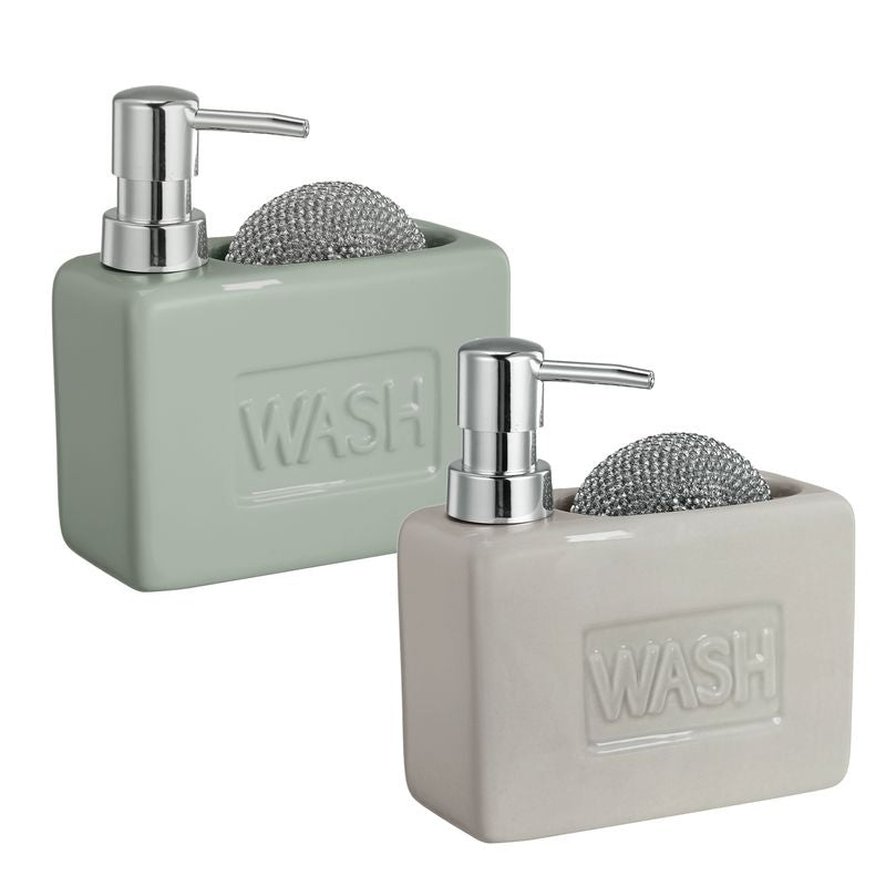 DISPENSADOR JABON CON ESTROPAJO WASH NATURE