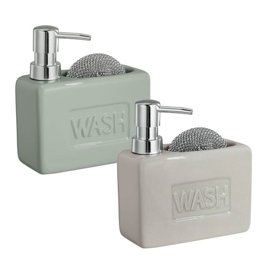 DISPENSADOR JABON CON ESTROPAJO WASH NATURE