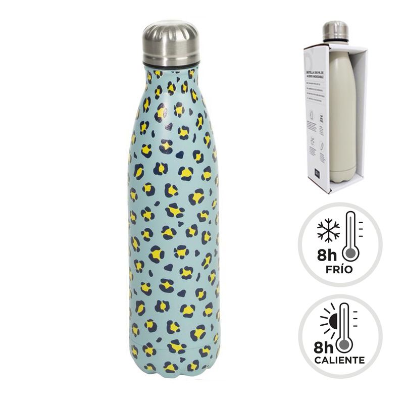 BOTELLA ACERO INOX. DOBLE CAPA 500ML ANIMAL FLUOR