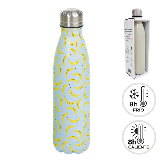 BOTELLA ACERO INOX. DOBLE CAPA 500ML FRUTAS