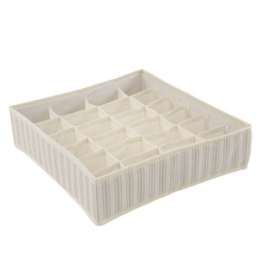 ORGANIZADOR 24 DPTOS. RAYAS BEIGE