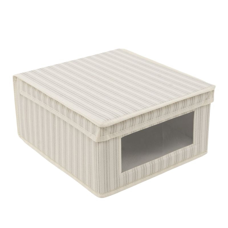 CAJA PLEG. VENTANA MED. RAYAS BEIGE