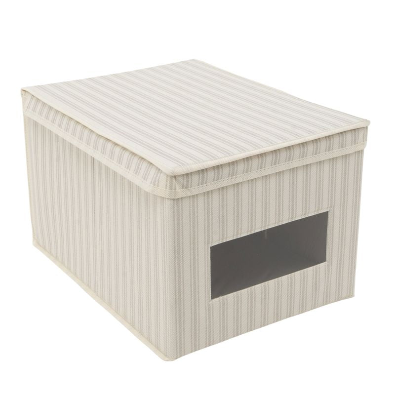 CAJA PLEG. CON VENTANA GDE. RAYAS BEIGE