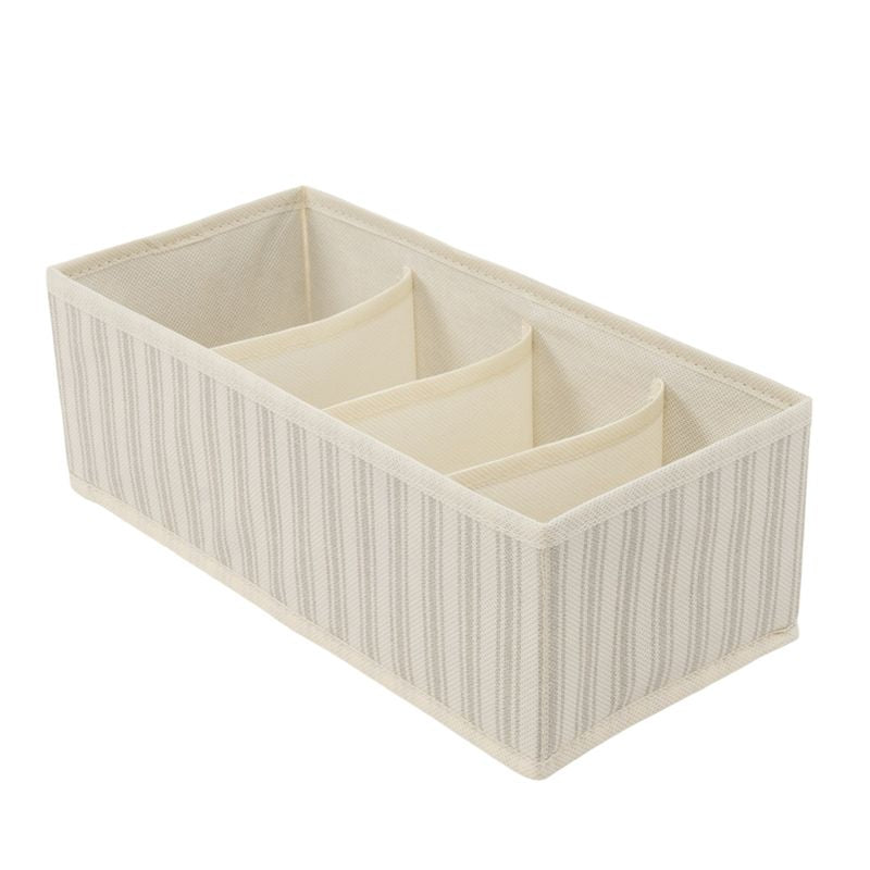 ORGANIZADOR 4 DPTOS. RAYAS BEIGE