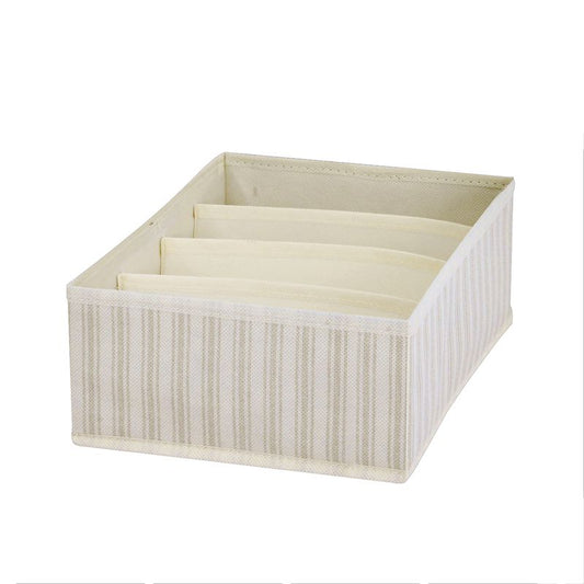 ORGANIZADOR 4 DPTOS. RAYAS BEIGE