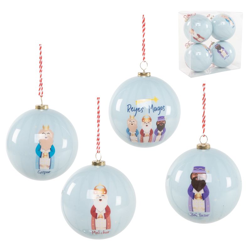 JUEGO DE 4 BOLAS REYES MAGOS