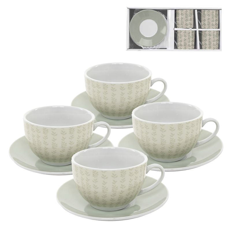 JUEGO DE CAFE 4X220ML VERDE AGUA