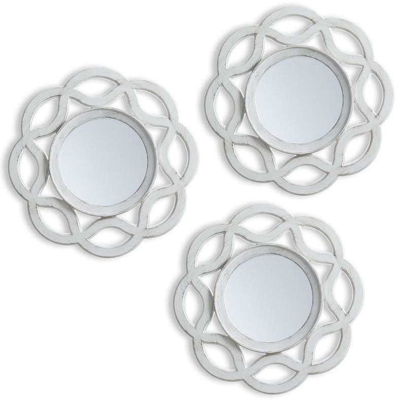 JUEGO DE 3 ESPEJOS PARED BLANCO