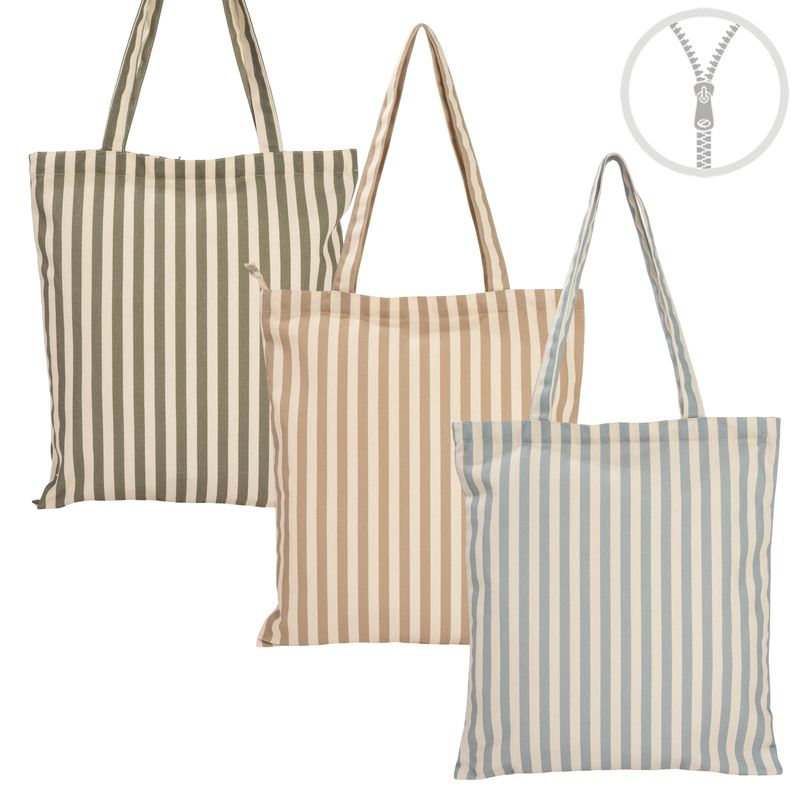 BOLSA ALGODON CON CREMALLERA RAYAS