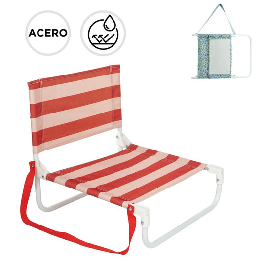 SILLA PLAYA MINI CON ASA RAYAS BICOLOR