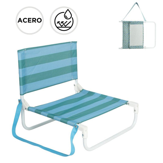 SILLA PLAYA MINI CON ASA RAYAS BICOLOR